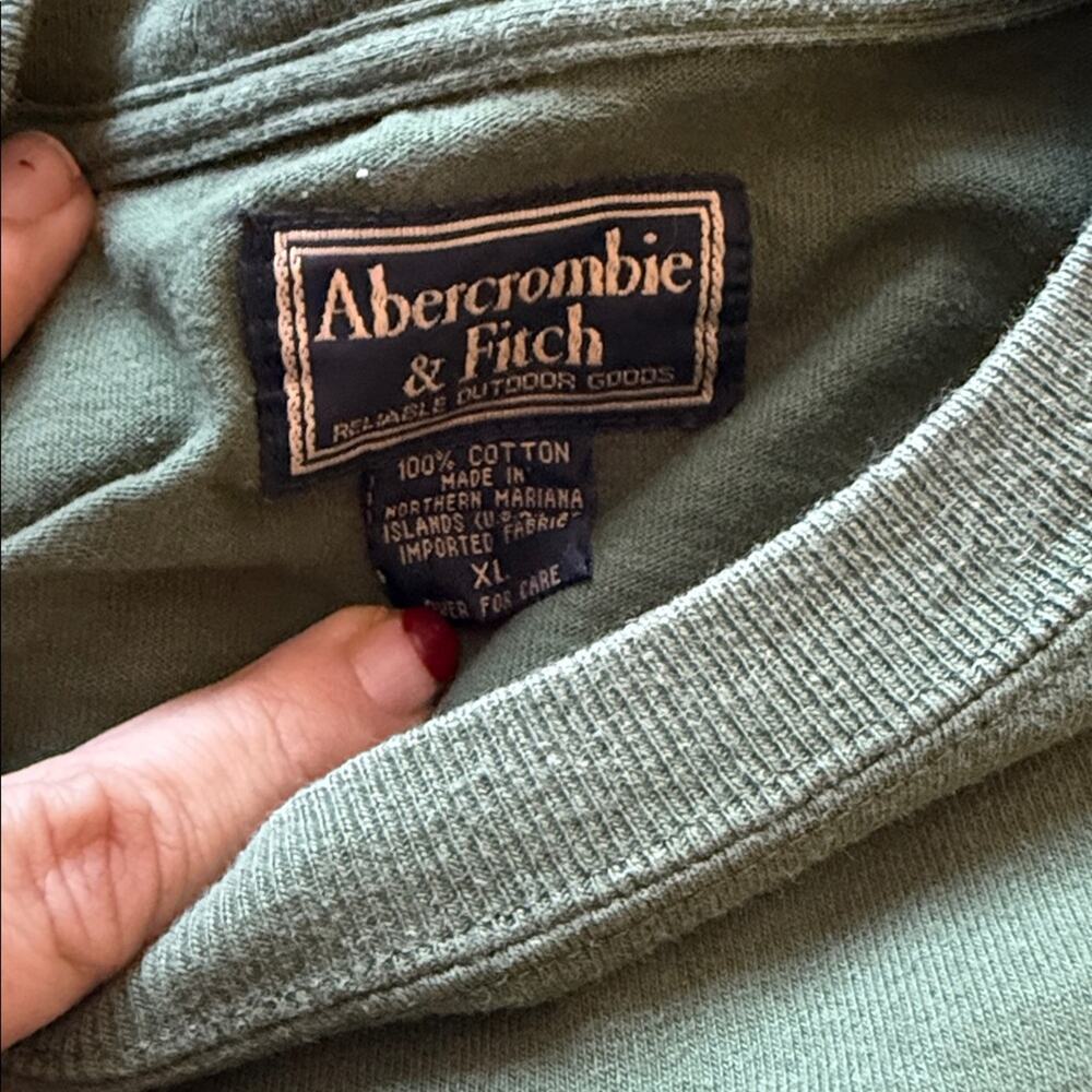 NWOT VNTG ABERCROMBIE mens preppy 90s y2k ski rescue graphic long sleeve tee XL - Picture 2 of 5